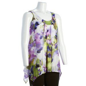 Iris & Sunshine Floral Top